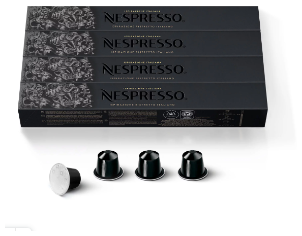 Кофе в капсулах Nespresso Ispirazione Ristretto Italiano, 10 кап. в уп. (4 тубы)
