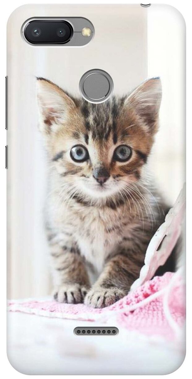 GOSSO Ультратонкий силиконовый чехол-накладка для Xiaomi Redmi 6 с принтом "Милый котенок"