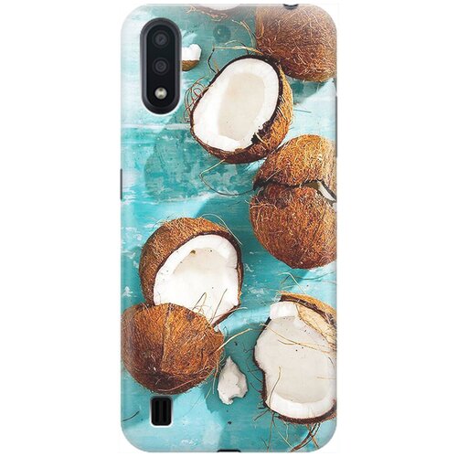 фото Re:pa накладка transparent для samsung galaxy a01 с принтом "кокосы"