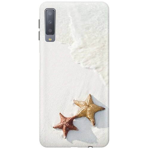фото Gosso ультратонкий силиконовый чехол-накладка для samsung galaxy a7 (2018) с принтом "две морские звезды"
