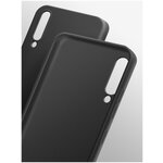 Чехол на Xiaomi Mi A3 (Ксиоми Ми А3) черный матовый силиконовый с защитой (бортиком) вокруг камер, Brozo - изображение