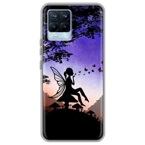 фото Дизайнерский силиконовый чехол для realme 8 фантастические силуэты 100gadgets