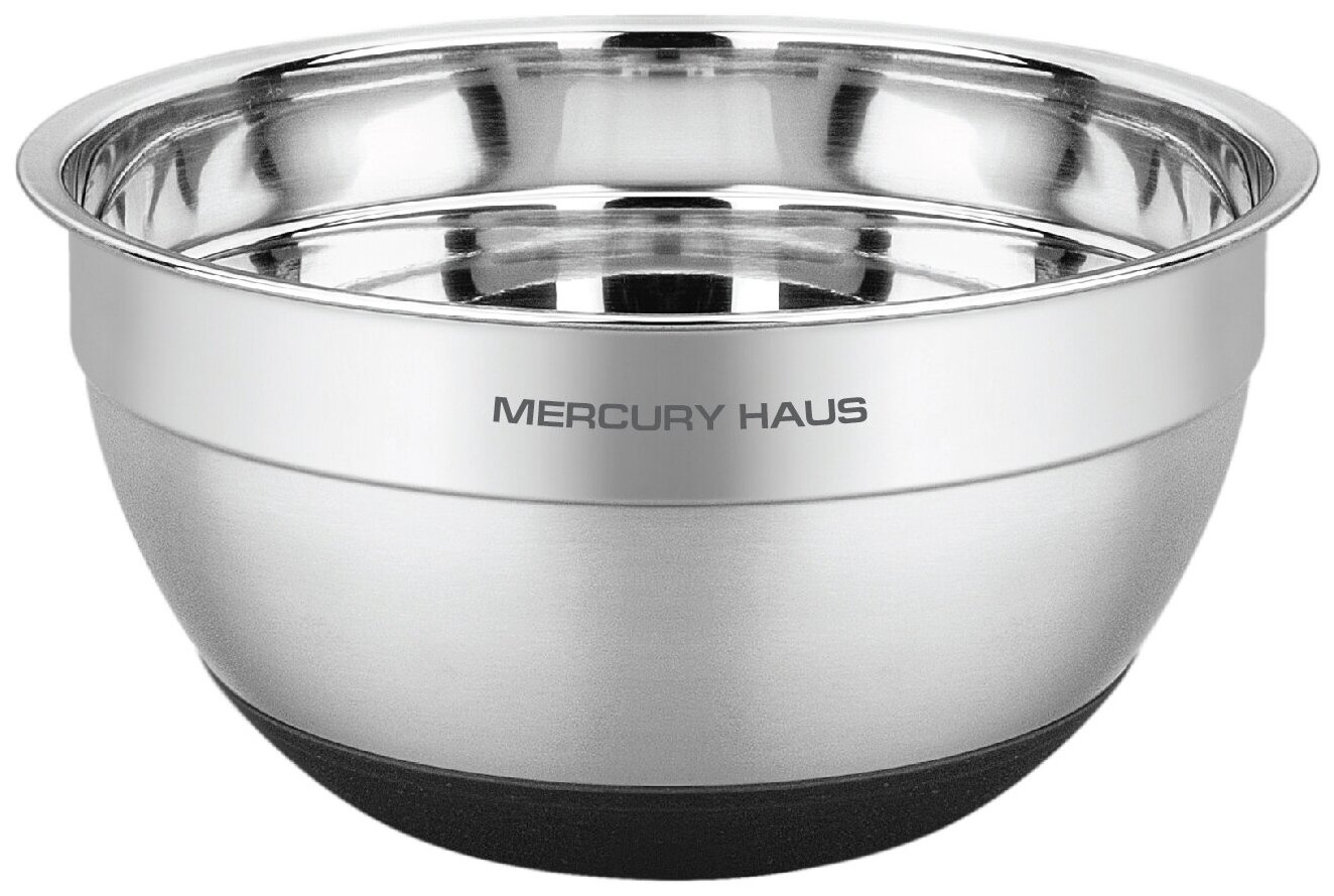 MercuryHaus / Набор мисок из нержавеющей стали / Миски с крышками, 3 шт / Салатник с крышкой/ Миска
