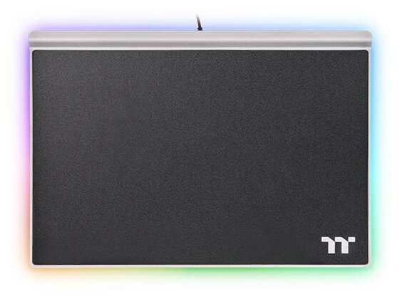 Коврик для мыши Tt eSPORTS Argent MP1 RGB металлическая поверхность, резиновое основание, 359 мм x 254 мм, толщина 10 мм, подсветка RGB GMP-MP1-BLKHMC-01