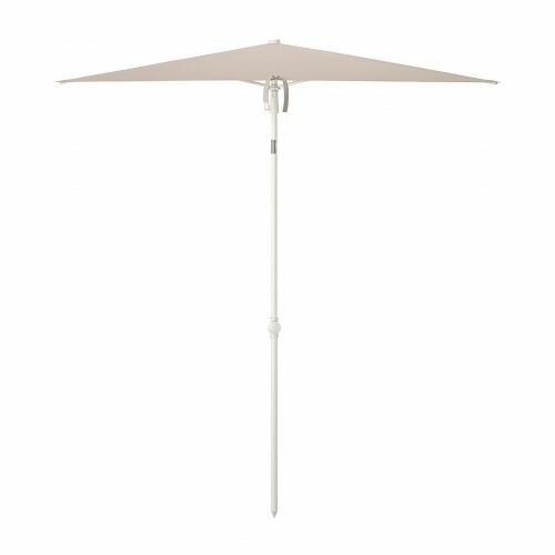 Зонт от солнца180x145 см TVETO наклонный серо-бежевый белый - фотография № 1