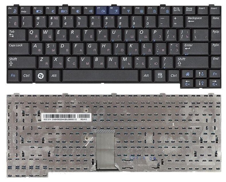 Клавиатура для ноутбука Samsumg CNBA5901668CBYNF черная 1620₽