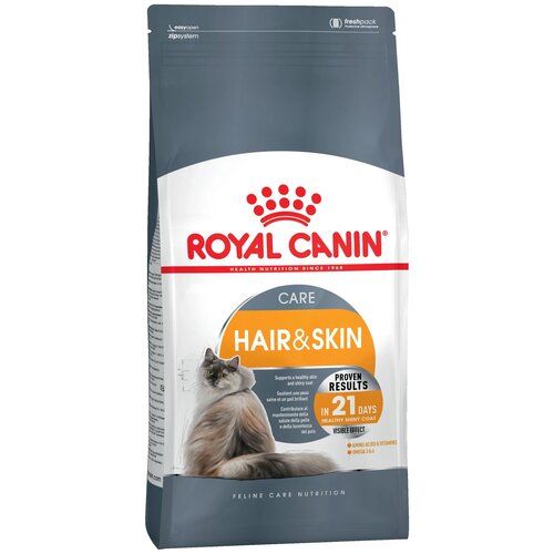 Royal Canin Hair & Skin Care для поддержания здоровья и шерсти кошек Курица, 400 гр.