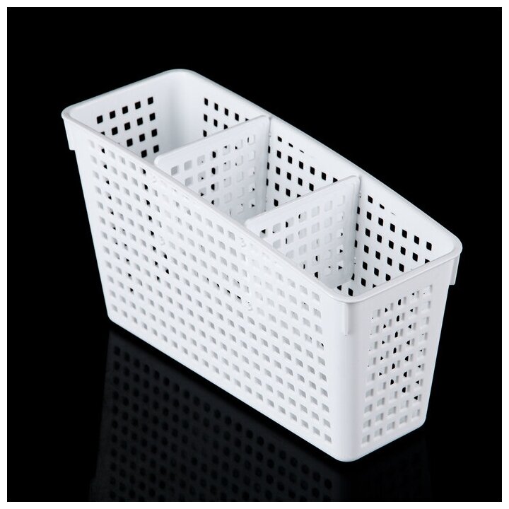 фото Органайзер с перегородками "Лофт", 245х95х140 мм, цвет белый 4525942