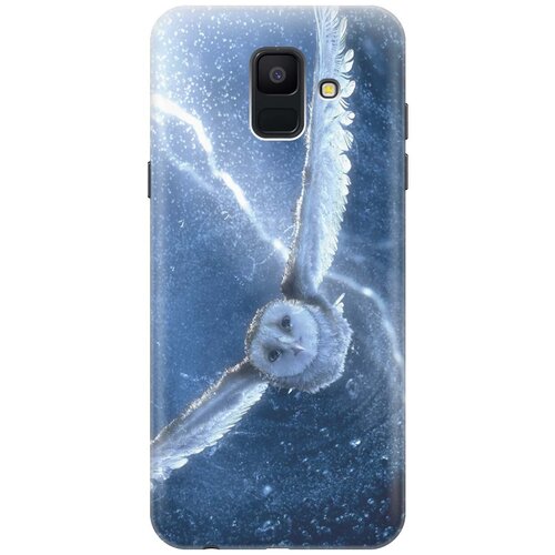 фото Re:paчехол - накладка artcolor для samsung galaxy a6 (2018) с принтом "сова в полёте"