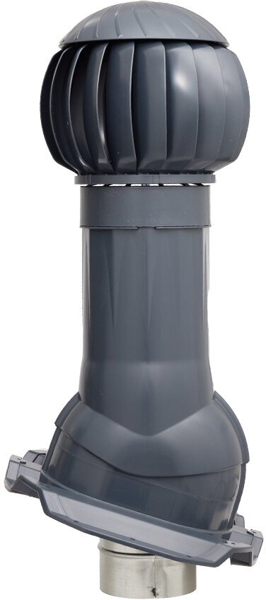 GERVENT, Комплект вентиляции ПРОФ 21 + кольцо гидрозатвора, графит - фотография № 1