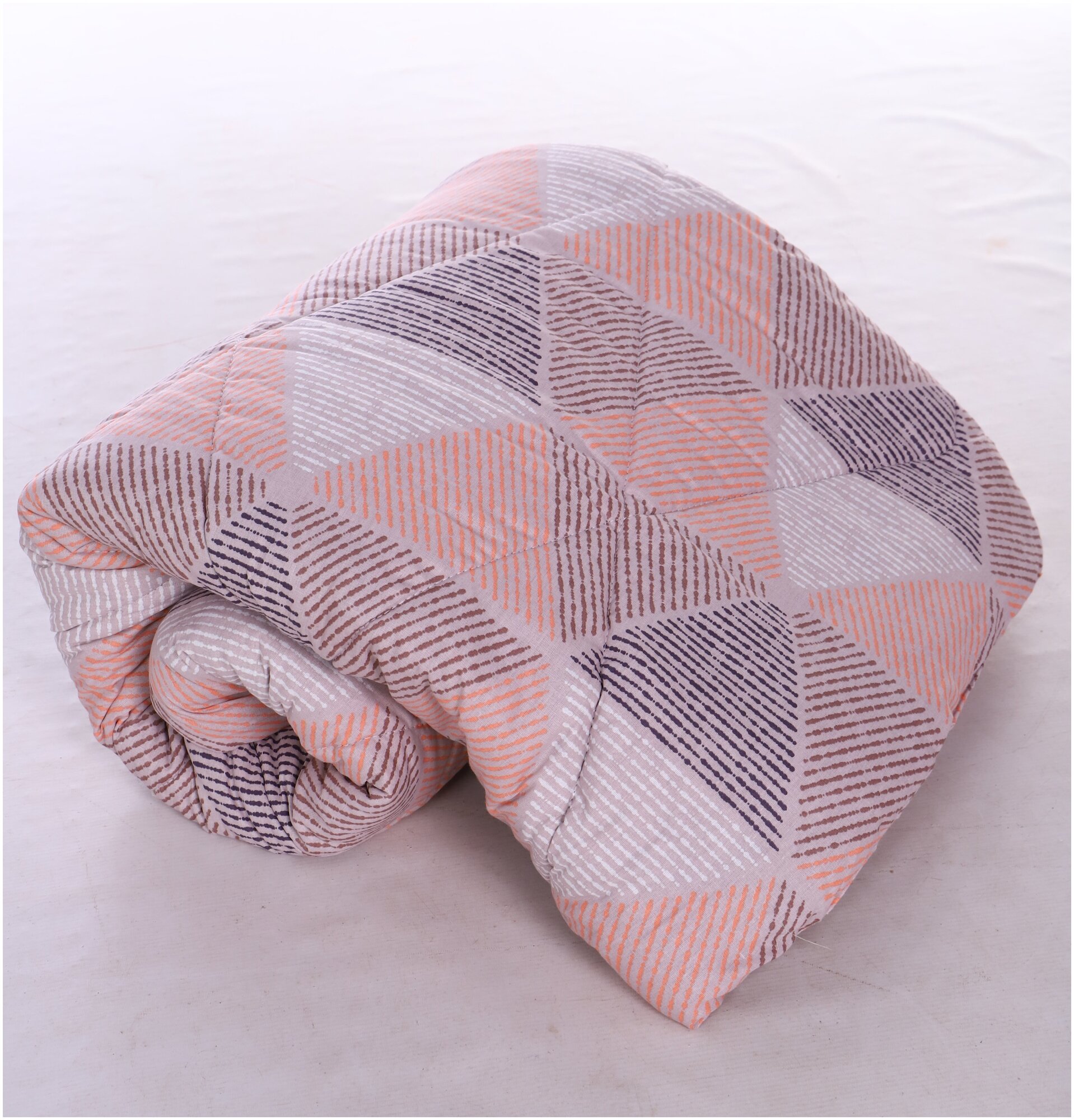 Одеяло ватное в бязи 1,5 спальное теплое - фотография № 1