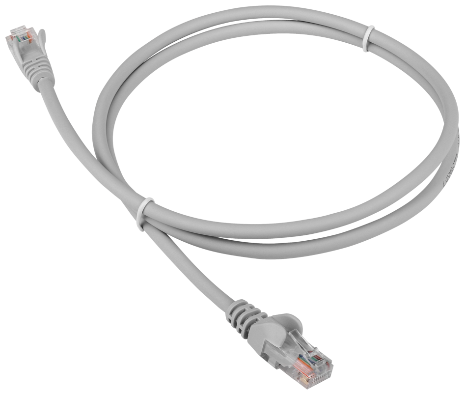 Патч-корд LANMASTER вилка RJ-45, вилка RJ-45, кат.5е, LSZH, 1м, серый [lan-pc45/u5e-1.0-gy]