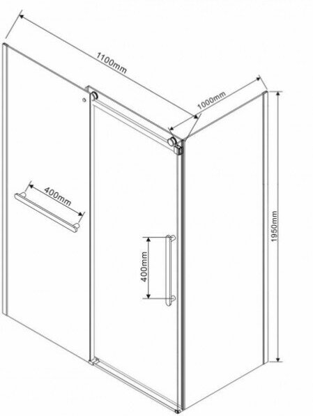 Душевой уголок Vincea Como Soft VSR-1CS1011CLB, 1100*1000, черный, стекло прозрачное - фотография № 5