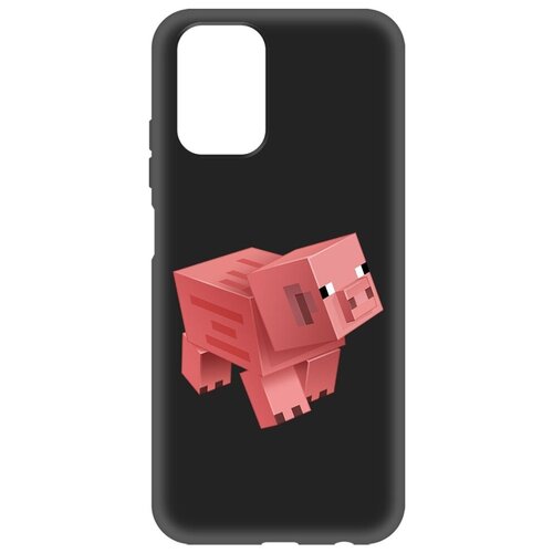 Чехол-накладка Krutoff Soft Case Minecraft-Свинка для Xiaomi Redmi Note 10/10s черный чехол накладка krutoff soft case minecraft свинка для iphone se 2020 черный
