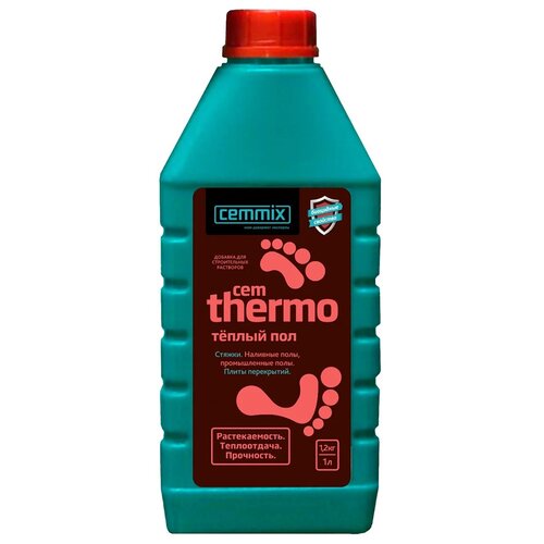 Добавка пластификатор Cemmix CemThermo 1.2 кг 1 л коричневый канистра добавка пластификатор cemmix cemplast 1 18 кг светло коричневый 1 л канистра