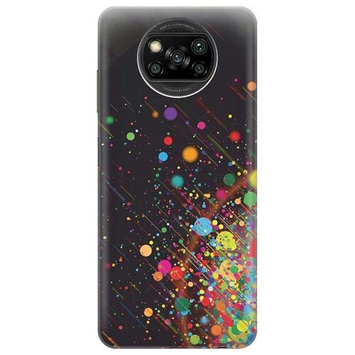 фото Ультратонкий силиконовый чехол-накладка для xiaomi poco x3 / x3 pro с принтом "яркое настроение" gosso