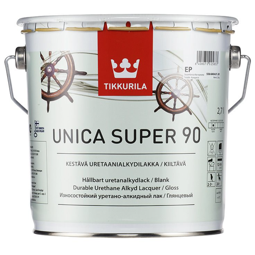 Tikkurila Лак универсальный UNICA SUPER 90 EP глянцевая 2,7л