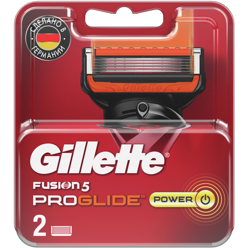 Кассеты для бритья Gillette Fusion ProGlide Power, 2 шт. сменная кассета fusion proglide power 2 шт