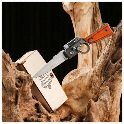 фото Нож складной полуавтоматический "ружье", клинок 6,5см в подар упак market-space