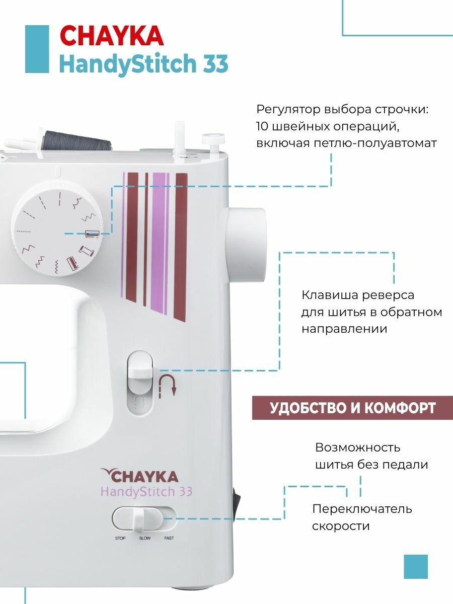 Швейная машина HANDYSTITCH 33 CHAYKA - фото №11