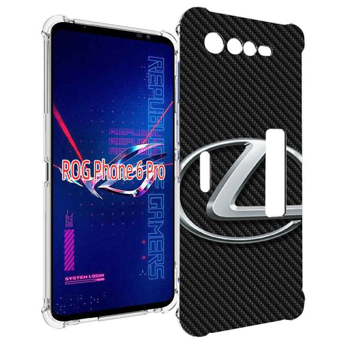 Чехол MyPads lexus лексус 3 для Asus ROG Phone 6 Pro задняя-панель-накладка-бампер