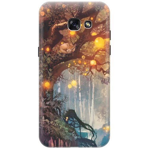 фото Gosso ультратонкий силиконовый чехол-накладка для samsung galaxy a5 (2017) с принтом "лиса на древе"