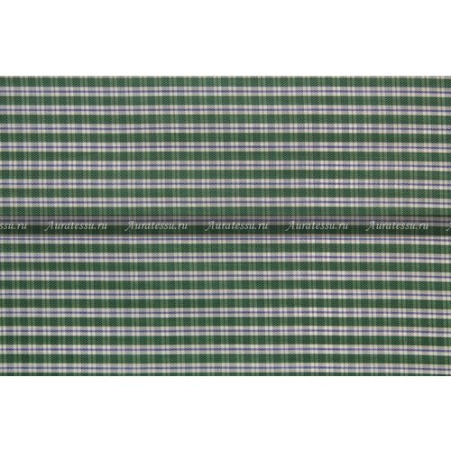 фото Ткань подкладочная zegna в клеточку белая с зелёным и фиолетовым, ш140см, 0,5 м