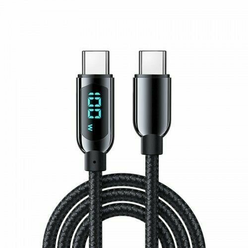 Кабель USB-C USB-C PD 100Вт LED 2м KS-IS кабель usb c usb c pd 100вт 2м черный