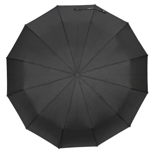 Зонт мужской Popular, полный автомат, прямая ручка, купол 100см. 12спиц. черного цвета