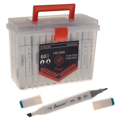 Набор маркеров профессиональных двусторонних 60 штук/60 цветов