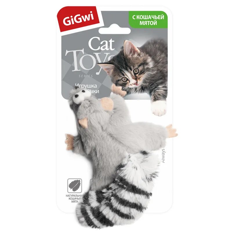 Игрушка для кошек GiGwi енот - фото №10