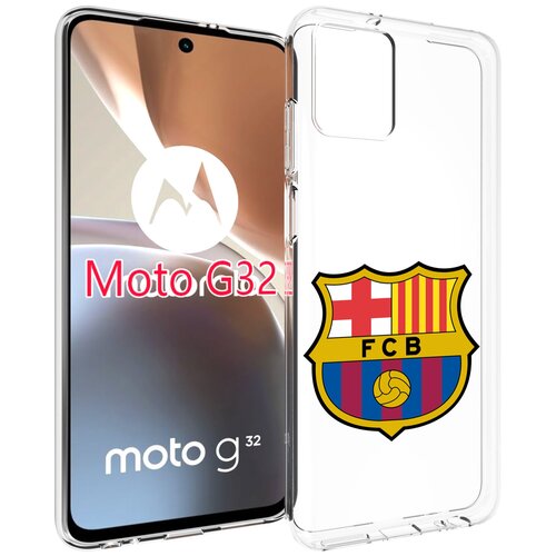 Чехол MyPads ФК FCB Барселона для Motorola Moto G32 задняя-панель-накладка-бампер