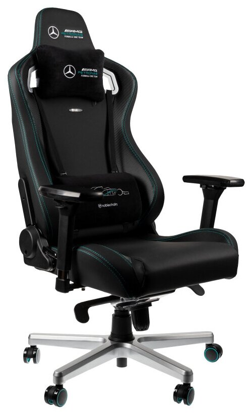 Компьютерное кресло Noblechairs Epic PU игровое, обивка: искусственная кожа, цвет: Mersedes AMG 2021 - фотография № 1