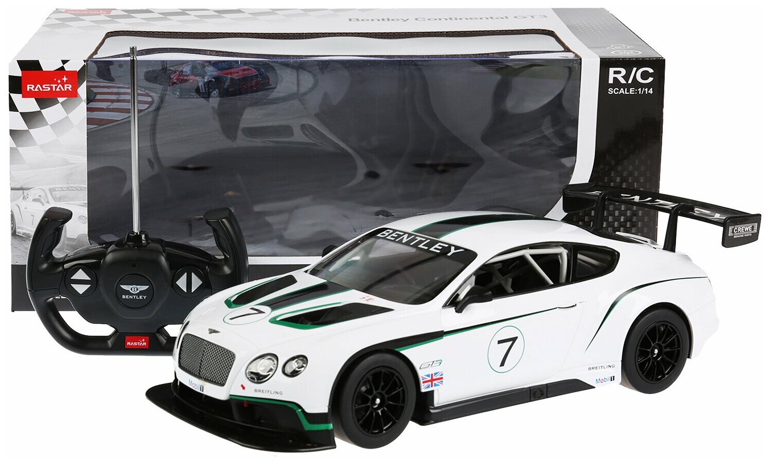 МАШИНА Р/У RASTAR BENTLEY CONTINENTAL GT3 1:14 СО СВЕТОМ