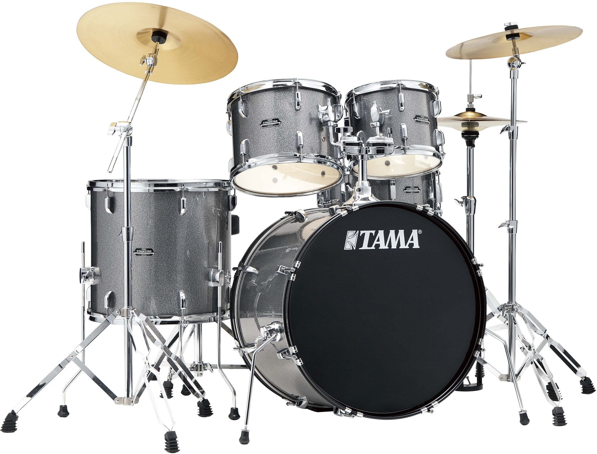 TAMA ST52H6-CSS STAGESTAR ударная установка из 5-ти барабанов со стойками, педалью и стулом, цвет космический искрящийся серый