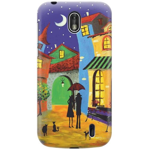 фото Re:pa накладка transparent для nokia 1 с принтом "разноцветный город"