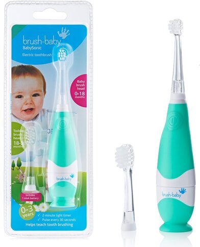 Brush-Baby BabySonic звуковая зубная щетка, 0-3 года, бирюзовая