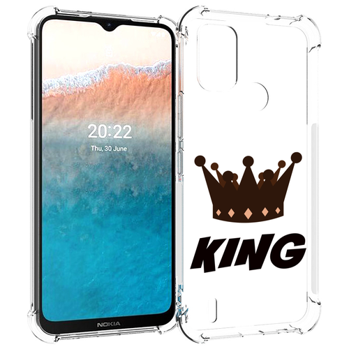 Чехол MyPads корона-короля-черный для Nokia C21 Plus задняя-панель-накладка-бампер чехол mypads корона короля черный для nokia g60 5g задняя панель накладка бампер