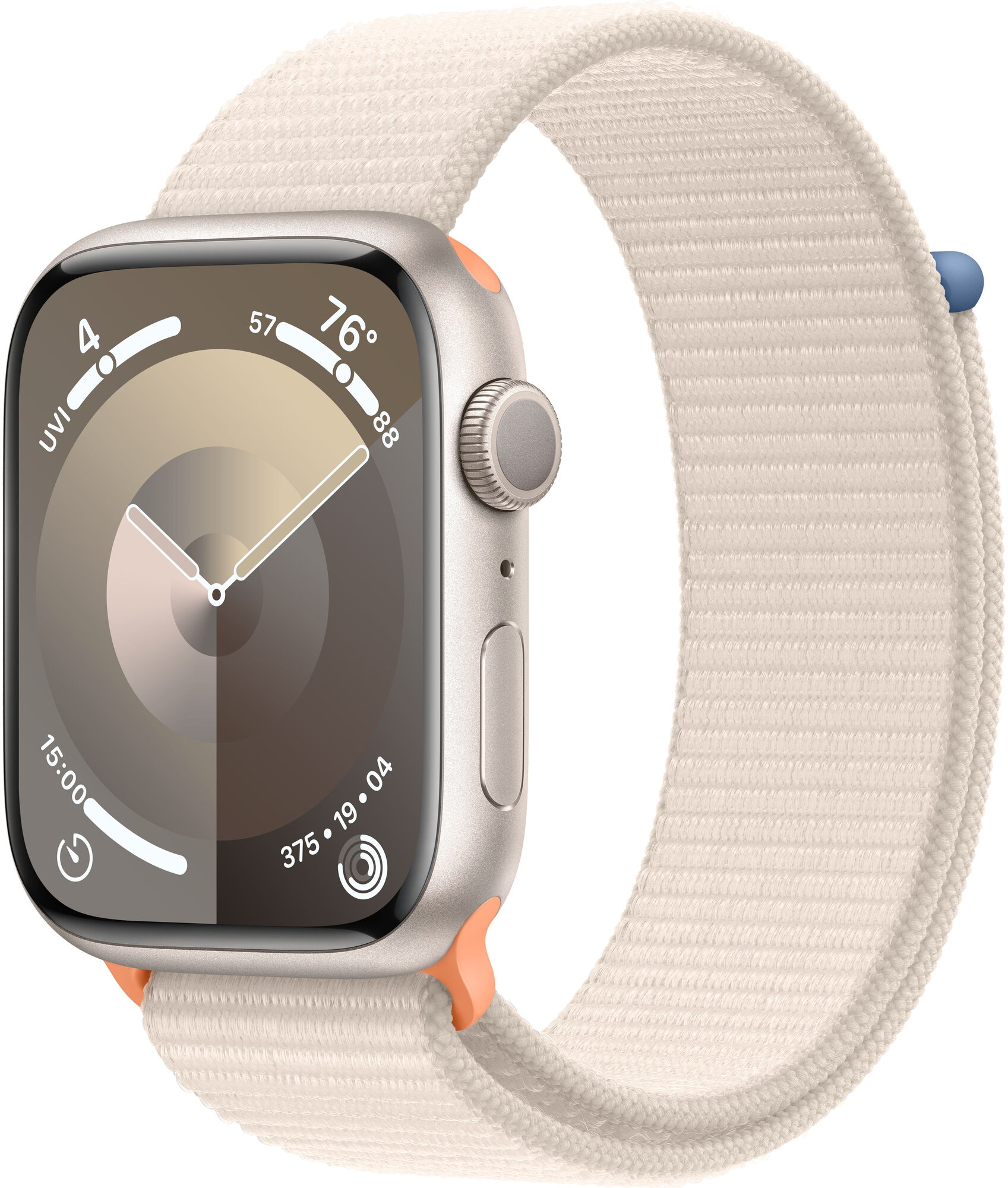 Умные часы Apple Watch Series 9 45 мм Aluminium Case GPS, Starlight Sport Loop