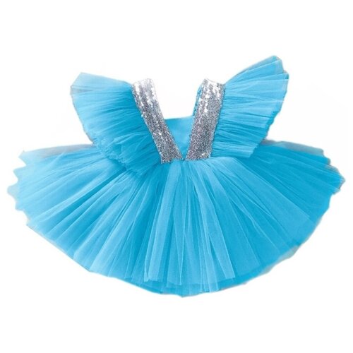 Нарядное платье, размер 120, цвет голубой