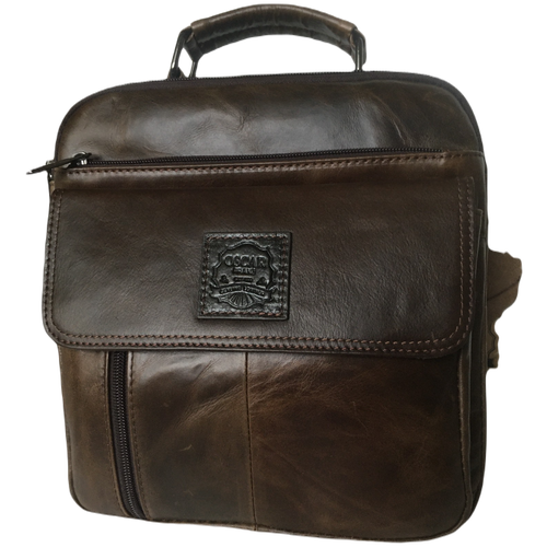 Сумка OSCAR FRANZ, фактура гладкая, коричневый сумка мужская oscar franz барри из натуральной кожи