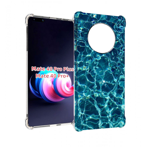 Чехол MyPads красивая голубая вода для Huawei Mate 40 Pro+ Plus задняя-панель-накладка-бампер