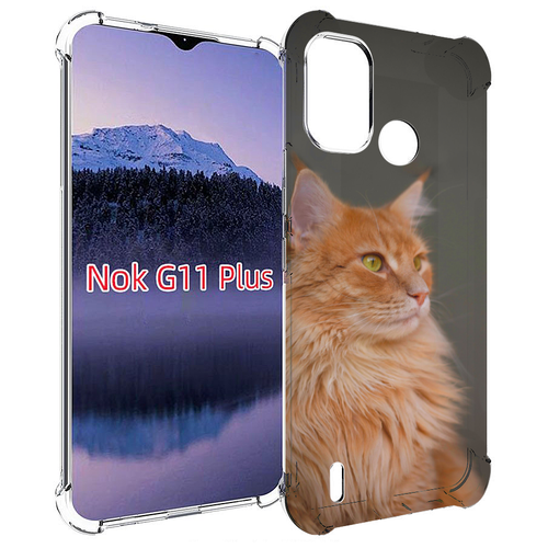 Чехол MyPads кошка мейн кун 1 для Nokia G11 Plus задняя-панель-накладка-бампер