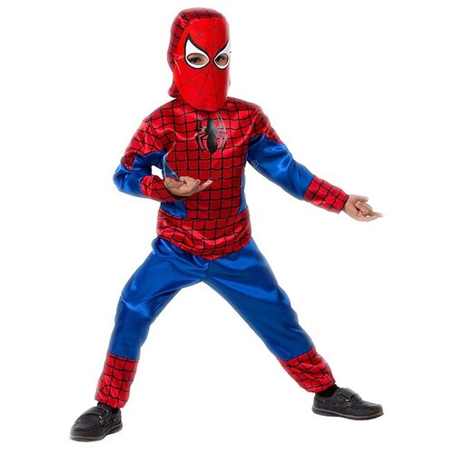 костюм батик человек паук с маской детский 32 128 см Батик Карнавальный костюм Человек Паук, рост 128 см 7011-128-64
