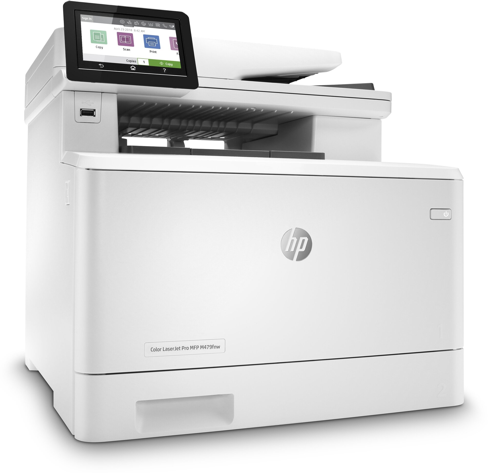 МФУ лазерный HP Color LaserJet Pro M479fdn, A4, цветной, лазерный, белый [w1a79a] - фото №7