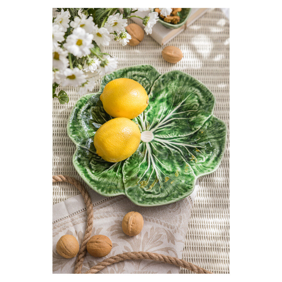 Тарелка обеденная Bordallo Pinheiro Cabbage Natural 26,5см - фото №8