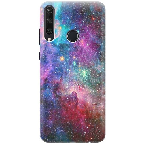 фото Ультратонкий силиконовый чехол-накладка для huawei y6p с принтом "волшебный космос" gosso