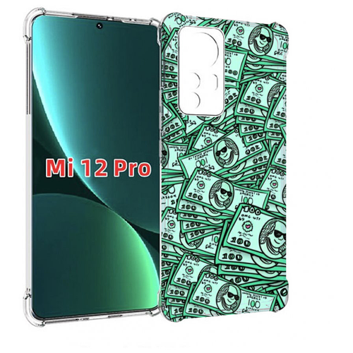 Чехол MyPads доллары картинка для Xiaomi 12S Pro задняя-панель-накладка-бампер