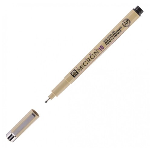 Капиллярная ручка Sakura Ручка капиллярная PIGMA MICRON 0.6мм, Черный