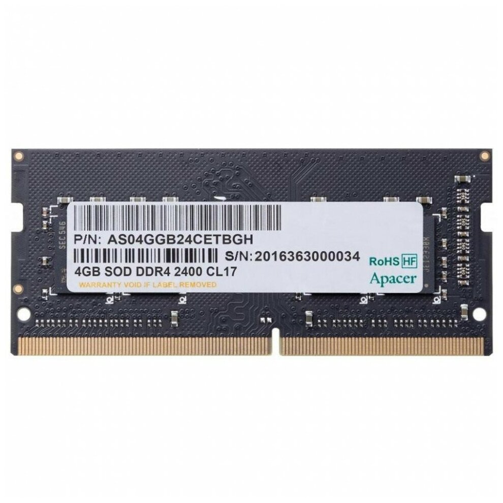Модуль памяти для ноутбука Apacer, ES.08G2V.GNH, DDR4, 8 GB, SO-DIMM <2666MHz> CL19 OEM